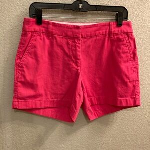 JCrew flat front pink shorts, size 4, 5” inseam